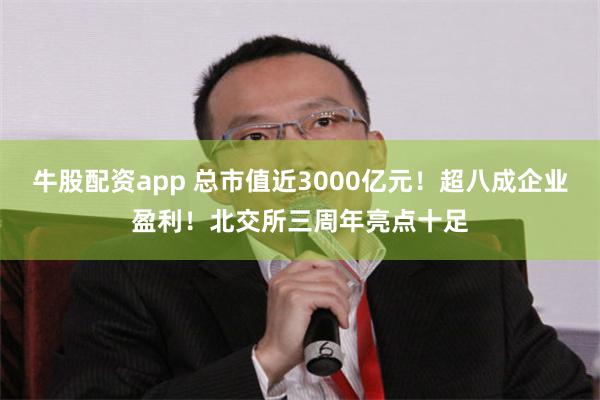 牛股配资app 总市值近3000亿元！超八成企业盈利！北交所三周年亮点十足