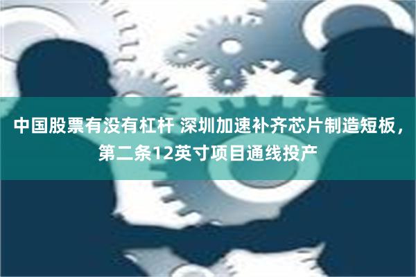 中国股票有没有杠杆 深圳加速补齐芯片制造短板，第二条12英寸项目通线投产